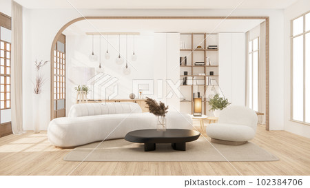 sofa armchair minimalist design muji style.3D rendering 102384706