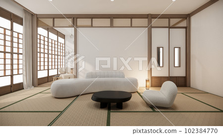 Sofa furniture and mockup modern room design minimal.3D rendering 102384770