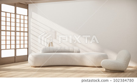 Sofa furniture and mockup modern room design minimal.3D rendering Sofa furniture and mockup modern room design minimal.3D rendering 102384780