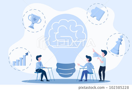 Business team meeting to discuss and strategy to achieve success. 102385228
