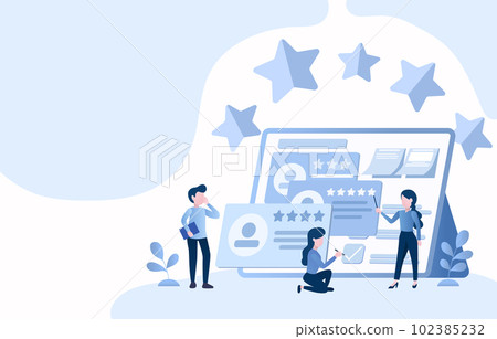 Online customer positive review source of feedback for business.  102385232