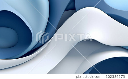 abstract background in the form of blue and white waves abstract background in the form of blue and white waves 102386273