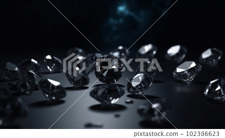 professional background of pure diamonds on a dark table 102386623