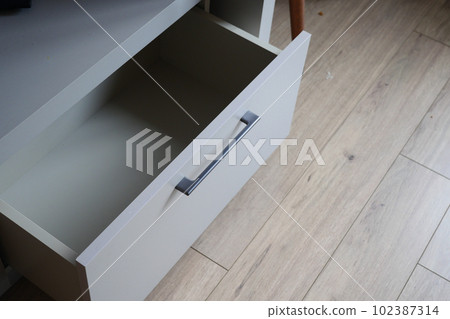 top view of a opened empty drawer top view of a opened empty drawer 102387314