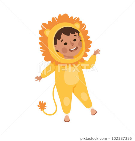 Little Boy Actor in Theater Costume of Lion with Mane Showing Performance Vector Illustration Little Boy Actor in Theater Costume of Lion with Mane Showing Performance Vector Illustration 102387356