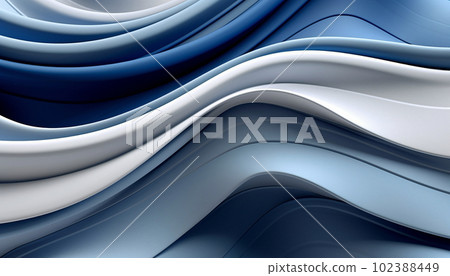 abstract background in the form of blue and white waves abstract background in the form of blue and white waves 102388449