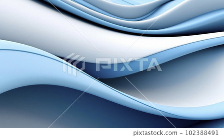 abstract background in the form of blue and white waves 102388491