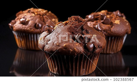 Delicious freshly baked muffin on the table Delicious freshly baked muffin on the table 102388567