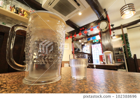 Water placed on the table Water placed on the table 102388696