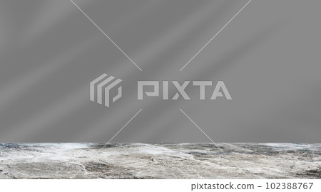 Empty marble table for product mockup and grey background. Modern design 102388767
