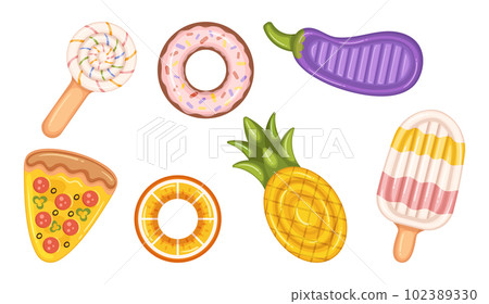 Inflatable Swimming Mattresses Set of Various Sizes And Colors For Both Adults And Children, Pool Or Beach Lounging Inflatable Swimming Mattresses Set of Various Sizes And Colors For Both Adults And Children, Pool Or Beach Lounging 102389330