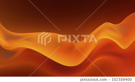 Orange bright background with lines and waves 102389400