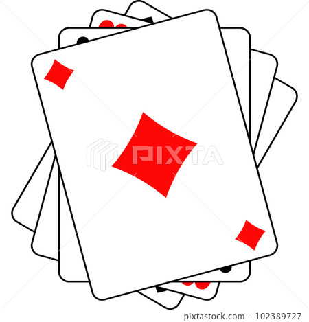 Cards of different suits: diamonds, spades, hearts, clubs. Cards of different suits: diamonds, spades, hearts, clubs. 102389727