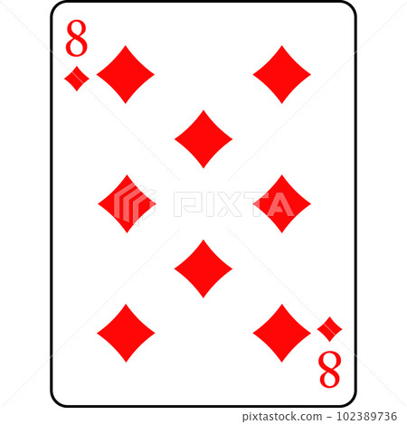 Diamonds eight. A deck of poker cards. 102389736