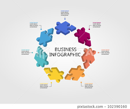 jigsaw puzzle connection template for infographic for presentation for 7 element jigsaw puzzle connection template for infographic for presentation for 7 element 102390160