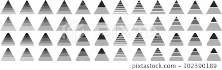Set of vector illustrations of triangular pyramidal hierarchy hierarchy Set of vector illustrations of triangular pyramidal hierarchy hierarchy 102390189
