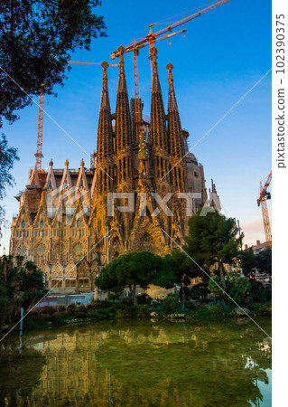 Sagrada Familia of sunrise (Spain - Barcelona) Sagrada Familia of sunrise (Spain - Barcelona) 102390375