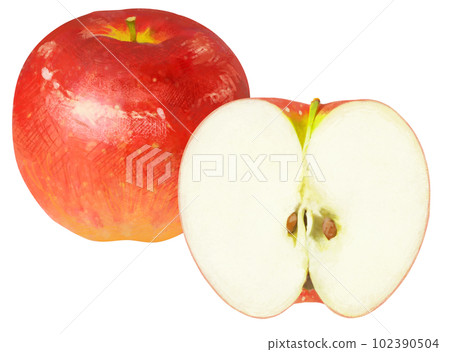 Real touch apple illustration 102390504