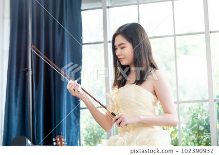 Violinist woman Violinist woman 102390932