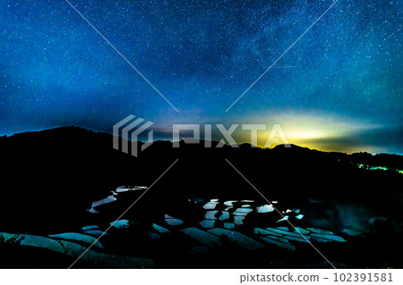 新潟星峠梯田~星空水鏡梯田~ 新潟星峠梯田~星空水鏡梯田~ 102391581