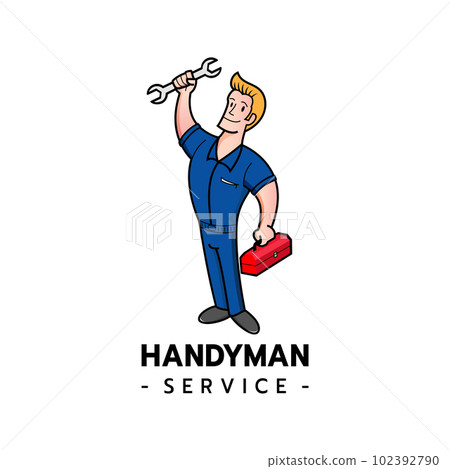 Mechanic Logo Character Vector Illustration 102392790