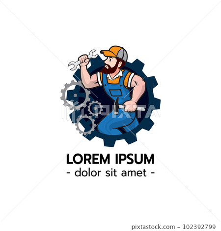 Mechanic Logo Character Vector Illustration Mechanic Logo Character Vector Illustration 102392799