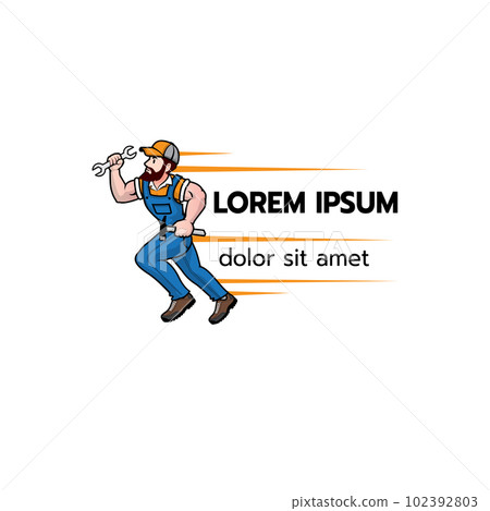 Mechanic Logo Character Vector Illustration Mechanic Logo Character Vector Illustration 102392803