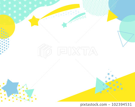 流行和可愛的彩色流星背景橫幅 流行和可愛的彩色流星背景橫幅 102394531