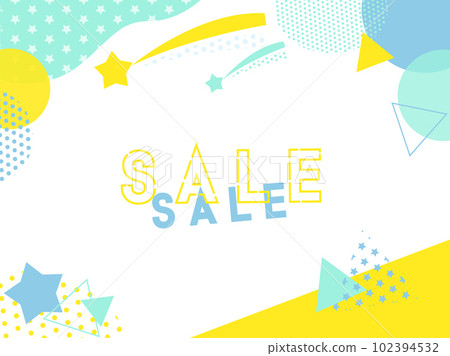 流行和可愛的彩色流星背景橫幅 流行和可愛的彩色流星背景橫幅 102394532