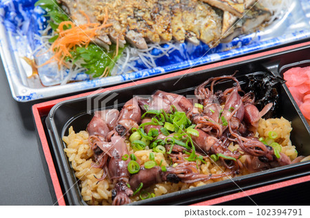 螢火蟲魷魚燒青花魚飯 螢火蟲魷魚燒青花魚飯 102394791