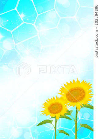 夏季賀卡向日葵夏季背景 夏季賀卡向日葵夏季背景 102394896