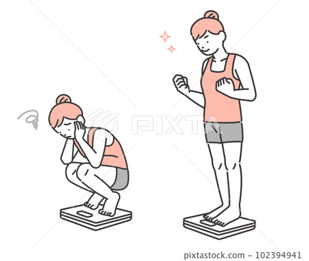 成功節食/美容/身體護理的女性矢量圖素材 成功節食/美容/身體護理的女性矢量圖素材 102394941