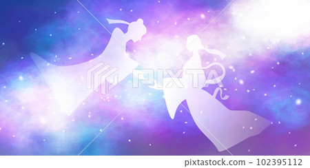 Tanabata銀河夜空背景 102395112