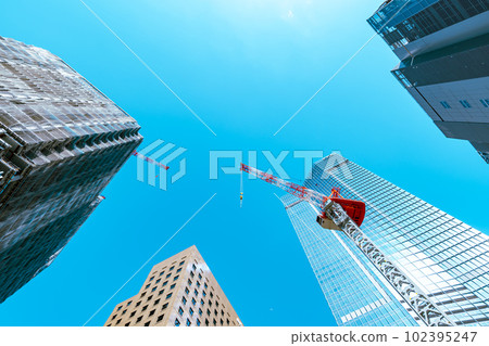 Tokyo redevelopment construction work continues around Toranomon 2023.04 c-3 Light color 102395247