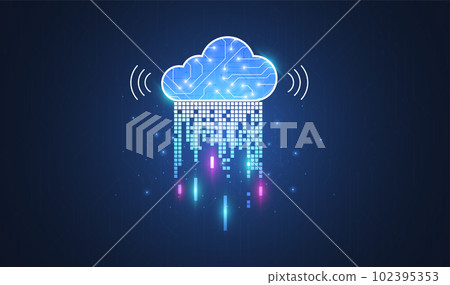 Cloud computing concept design. Digital data...-插圖素材 [102395353] - PIXTA圖庫