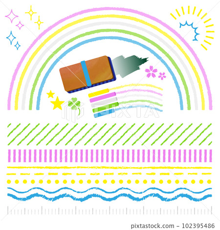 blackboard and chalk rainbow blackboard and chalk rainbow 102395486