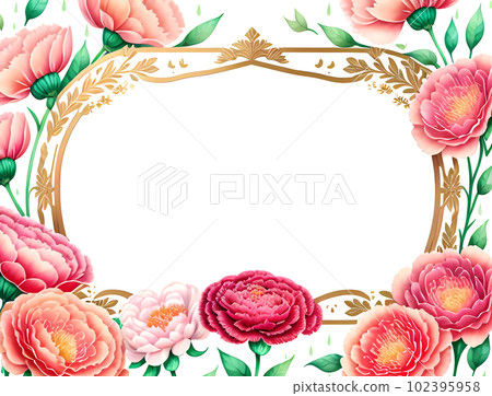Carnation, rose, mother's day, flower, frame, material, background, gift, appreciation, present, mother, mother, bouquet, 102395958