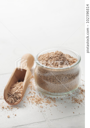 Hickory smoked sea salt. Hickory smoked sea salt. 102396814