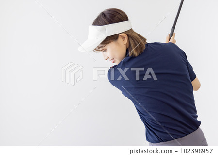 Golf female backswing 102398957