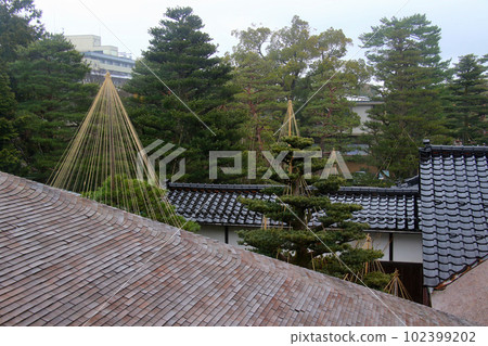 金澤兼六園清尊閣花園屋頂 102399202