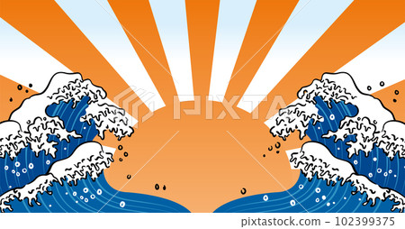 Wave horizontal poster Wave horizontal poster 102399375