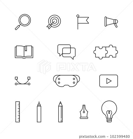 創意營銷工具圖標集 102399480