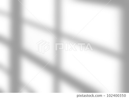 Shadow from window, overlay effect. Realistic gray shadow on white background. Applicable for product presentation, photos, backdrop. Sun light, rays. 3D render. Shadow from window, overlay effect. Realistic gray shadow on white background. Applicable for product presentation, photos, backdrop. Sun light, rays. 3D render. 102400350