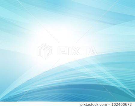 在晴朗的天空中具有抽象流線的海洋背景_淺藍色 102400672