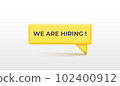 3D Hiring text with magnifier background. Business recruiting and hiring concept. vector art illustration. 102400912