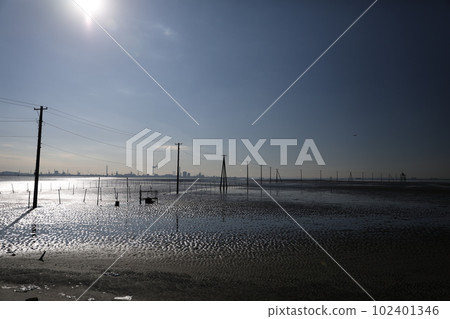 木更津江川海岸和午後的陽光 102401346