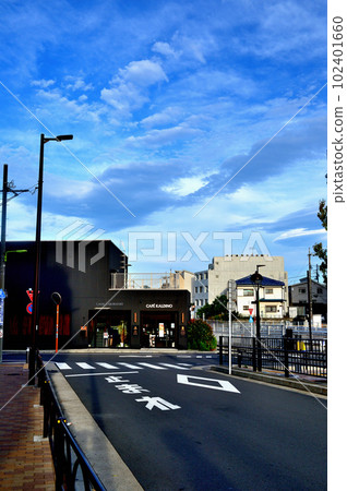 A newly developed area between Setagaya-Daita Station and Umegaoka Station, with a view of Mt. Fuji from the southwest exit of Setagaya-Daita Station 102401660