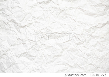 Top view texture of old dirty crumpled white kraft paper. 102401774