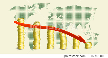 World economic recession background 102401800