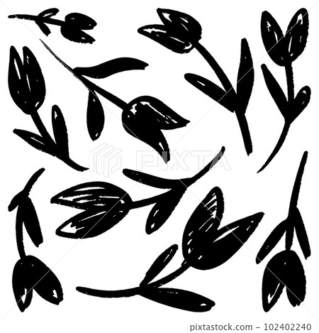 Doodle sketch style of flowers and leaves symbol vector illustration for concept design. Doodle sketch style of flowers and leaves symbol vector illustration for concept design. 102402240